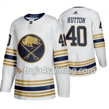 Buffalo Sabres tröja Carter Hutton 40 50th Anniversary 2019-2020 Adidas Vit Authentic - NHL Tröjor Herr